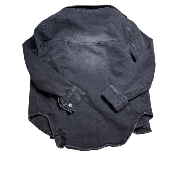 🖤✨Dear John Black Distressed Denim Jean Jacket Women’s Small✨🖤 - Picture 3 of 4